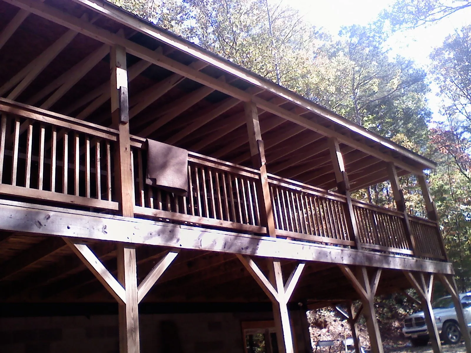 Timber framing under a new elevated porch and deck — Roof Leak Repair in Gerlach by Roofing Brothers